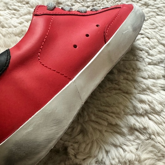 Golden Goose Cherry Red Leather Sneakers - Picture 7 of 13